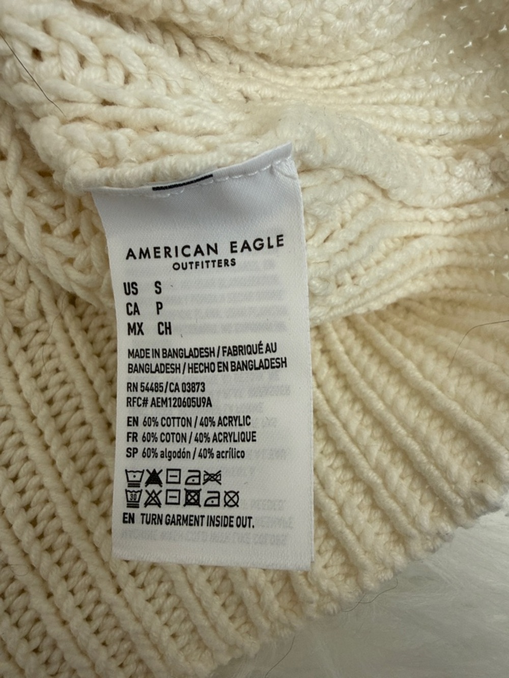 American Eagle Chunky Knit Half-Zip Sweater – Women’s Size Small - Picture 3 of 9